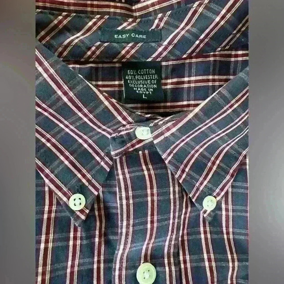 IZOD Mens Woven Button Down Long Sleeve Shirt, Large - Picture 2 of 2